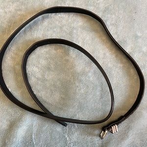 Faux leather thin belt